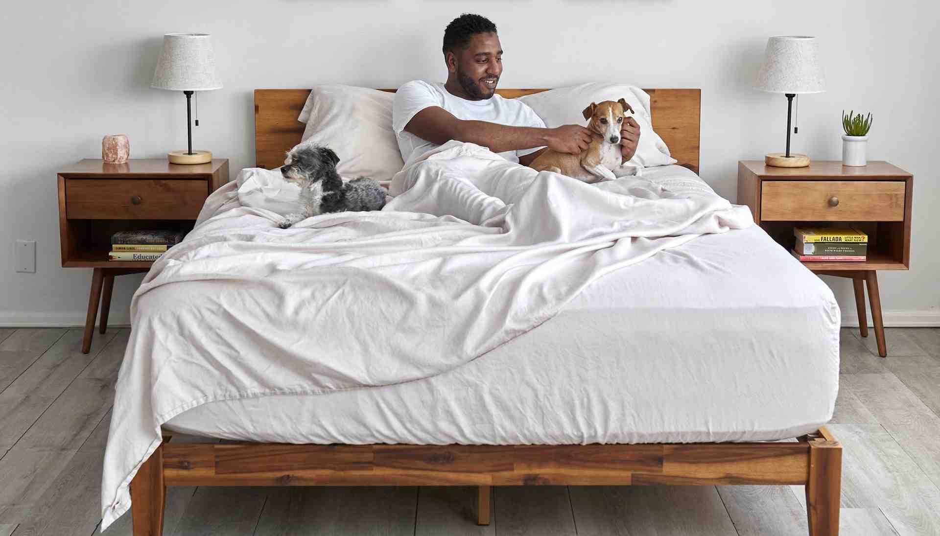 How do you put a fitted sheet on a waterbed?