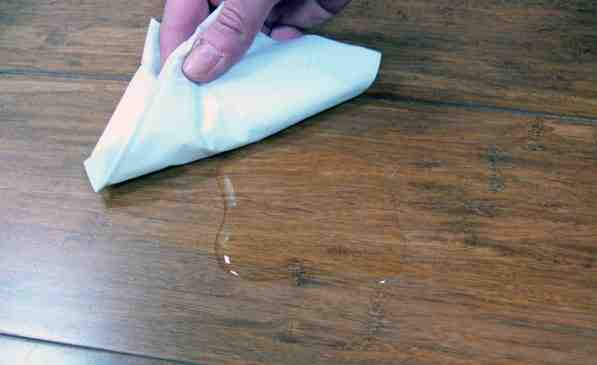 What happens if bamboo flooring gets wet?