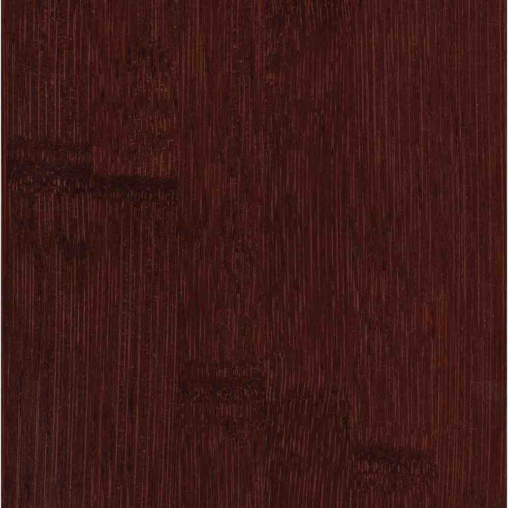 What is bamboo flooring finished with?