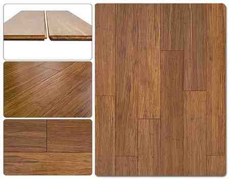 What are the 3 types of bamboo flooring?