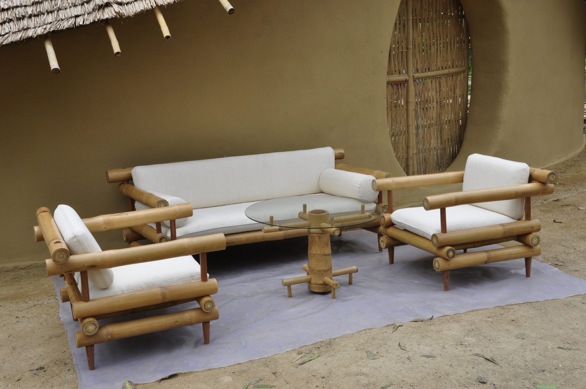 Unique Bamboo Sofa Set
